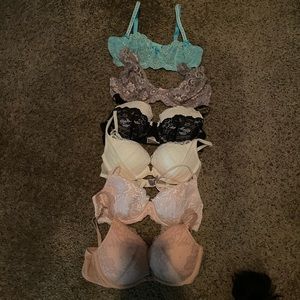 34c bras all but 1 victorias secrets. Top blue is adore me.